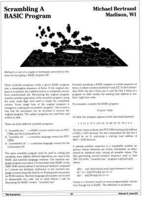 [Scrambling A BASIC Program (1/3)]