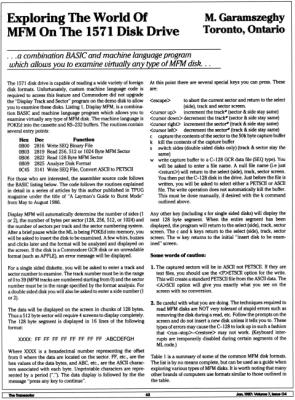 [Exploring the World of MFM on the 1571 Disk Drive (1/5)]