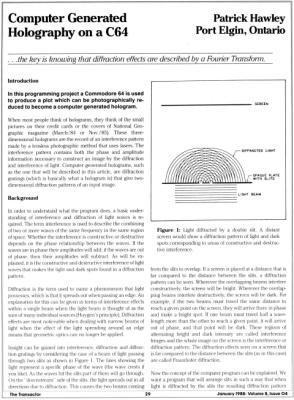 [Computer Generated Holography on a C64 (1/8)]