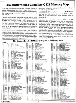 [9601306 Jim Butterfield's C128 Memory Map (1 of 5)]